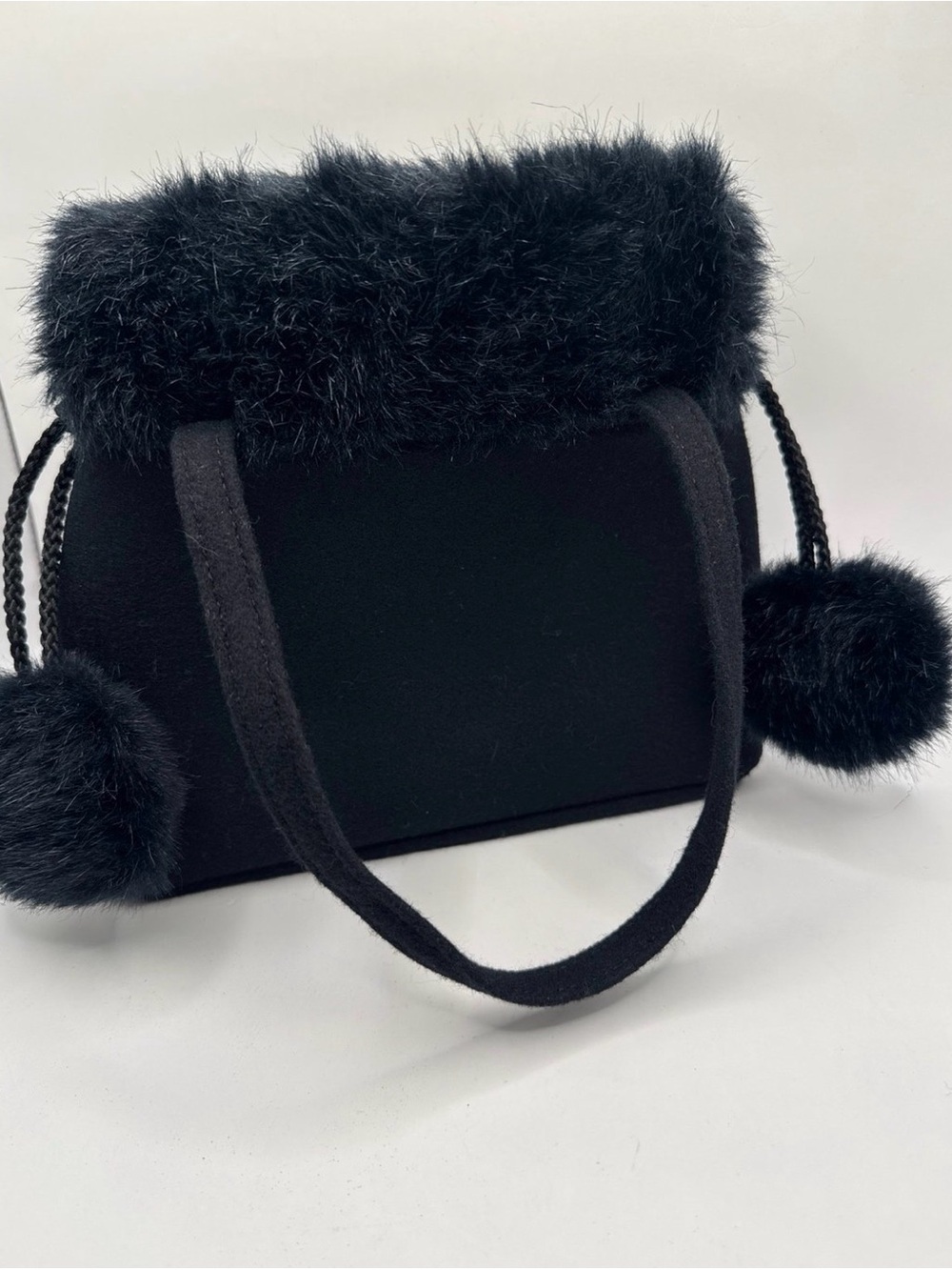 Vintage Giovane Faux Fur Top Handle Bag
